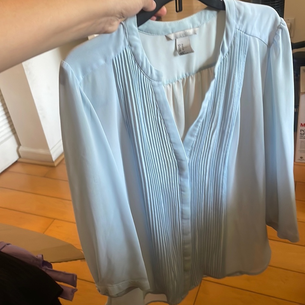 HM baby blue blouse good condition